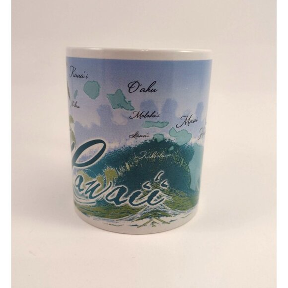ABC Hawaii Island Waves Ceramic Coffee Mug Tea Cup Tropical Vacation Getaway - Picture 2 of 8